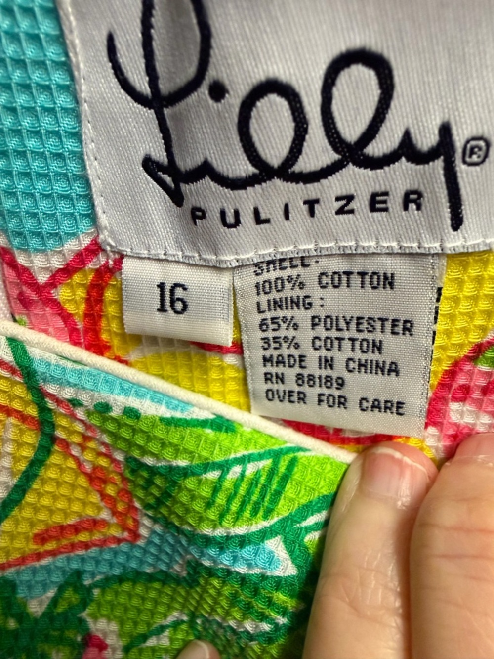 Rare Lilly Pulitzer Tutti Frutti classic shift dress size 16 white label - Picture 2 of 11